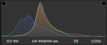 Histogram and exposure settings for E22B0550-2