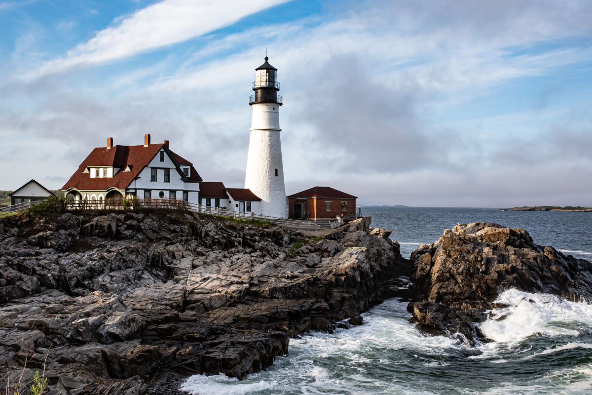 Portland Head Light and Surf